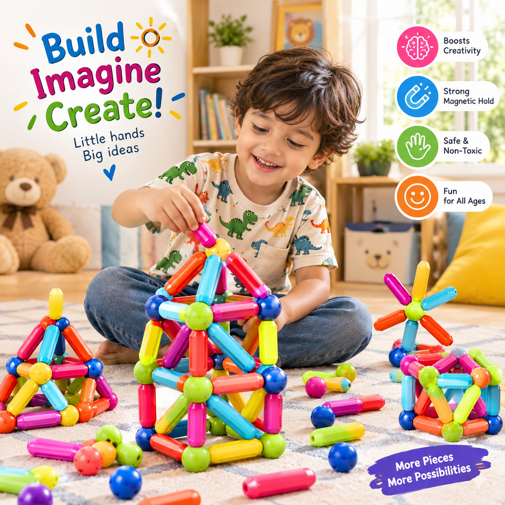 Magnetic stick building blocks toys