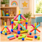 Magnetic stick building blocks toys