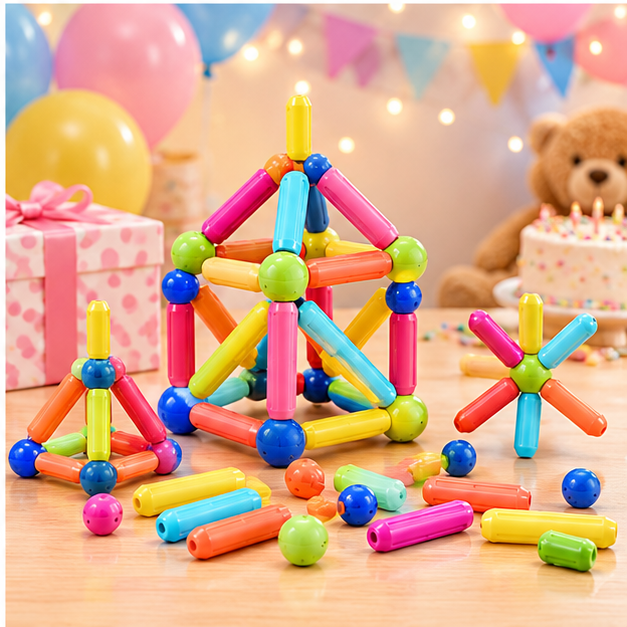Magnetic stick building blocks toys